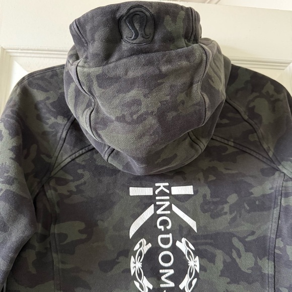 Lululemon Scuba Defined Hoodie Jacket Zip Up Camo Limited Edition Green Black 8 - Picture 6 of 12